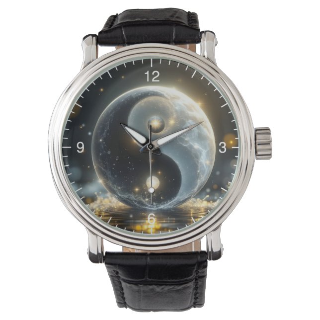 Modern Zen Yin and Yang vibes  Horloge (Voorkant)