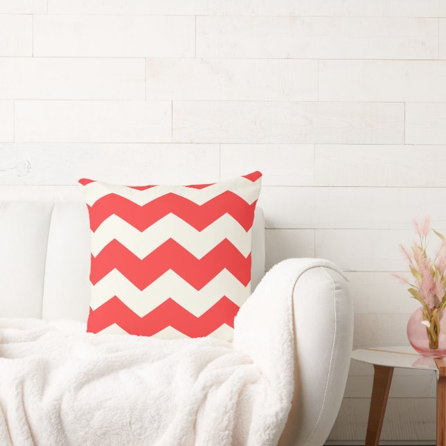 Modern Zig Zag Chevron Pattern Design Pillow Kussen (Bank)