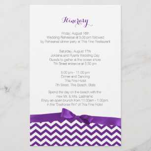 Modern Zig Zag Paars en Grey Itinerary