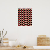 Modern Zig Zag Pattern Poster (Keuken)