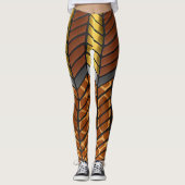 Modern Zigzag Chevron Giraffe Animal Print Leggings (Voorkant)
