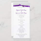 Modern Zigzag Patroon Wedding Programma (Voorkant / Achterkant)