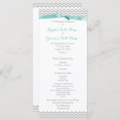 Modern Zigzag Patroon Wedding Programma (Voorkant / Achterkant)