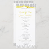 Modern Zigzag Patroon Wedding Programma (Voorkant / Achterkant)