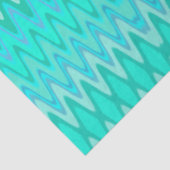 Modern zigzag pattern - waves in turquoise tissuepapier (Detail)