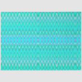 Modern zigzag pattern - waves in turquoise tissuepapier (Voorkant)