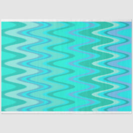 Modern zigzagpatroon - golven in turquoise tissuepapier