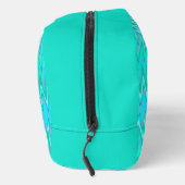 Modern zigzagpatroon - golven in turquoise toilettasje (Rechts)