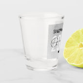 Modern Zilver Glitter | Afstudeerjaar Shot Glas (Links)