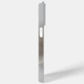 Modern zilver metallic een foto monogram Case-Mate iPhone case (Achterkant / Rechts)