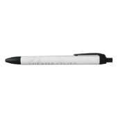 Modern zilveren adermarmer zwarte inkt pen (Bovenkant)
