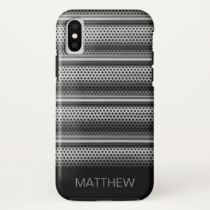 Modern zilvermonogram iPhone XS hoesje