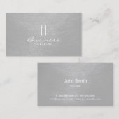 Modern, zilverpenseel textiel visitekaartje (Voorkant / Achterkant)