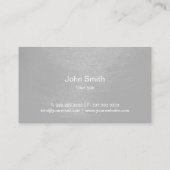 Modern, zilverpenseel textiel visitekaartje (Achterkant)