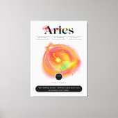 Modern Zodiac Sign ARIES Quote | elementenvuur Canvas Afdruk (Voorkant)