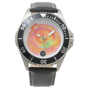 Modern Zodiac Sign ARIES Quote   elementenvuur Horloge