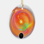 Modern Zodiac Sign ARIES Quote | elementenvuur Keramisch Ornament (Rechts)