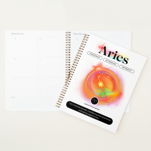 Modern Zodiac Sign ARIES Quote | elementenvuur Planner (Display)