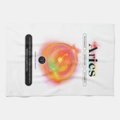 Modern Zodiac Sign ARIES Quote | elementenvuur Theedoek (Horizontaal)