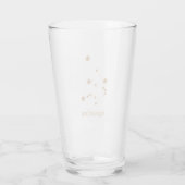 Modern Zodiac Sign Gold Aquarius | Element Air Glas (Achterkant)