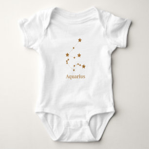 Modern Zodiac Sign Gold Aquarius   Element Air Romper