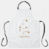 Modern Zodiac Sign Gold Aquarius | Element Air Schort (Voorkant)