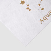 Modern Zodiac Sign Gold Aquarius | Element Air Tissuepapier (Detail)