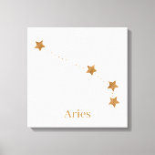 Modern Zodiac Sign Gold Aries | Element Fire Canvas Afdruk (Voorkant)
