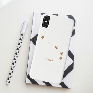 Modern Zodiac Sign Gold Aries   Element Fire iPhone XS Max Hoesje