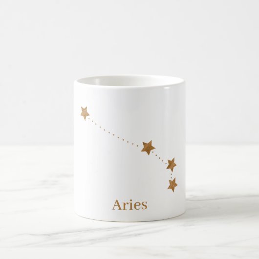 Modern Zodiac Sign Gold Aries | Element Fire Koffiemok (Center)