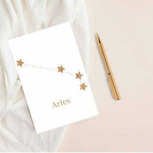 Modern Zodiac Sign Gold Aries   Element Fire Post-it® Notes