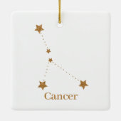 Modern Zodiac Sign Gold Cancer | Element Water Keramisch Ornament (Achterkant)