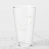 Modern Zodiac Sign Gold Gemini | Element Air Glas (Achterkant)