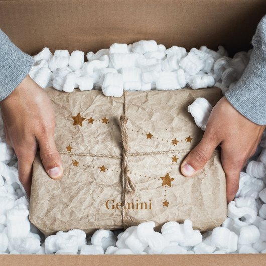 Modern Zodiac Sign Gold Gemini | Element Air Tissuepapier