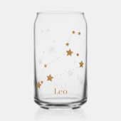 Modern Zodiac Sign Gold Leo | Element Fire Blikvorm Glas (Voorkant)