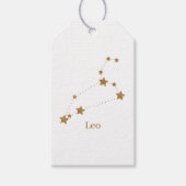 Modern Zodiac Sign Gold Leo | Element Fire Cadeaulabel (Voorkant)