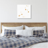 Modern Zodiac Sign Gold Leo | Element Fire Canvas Afdruk (Insitu (Slaapkamer))