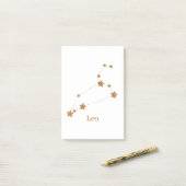 Modern Zodiac Sign Gold Leo | Element Fire Post-it® Notes (Op bureau)