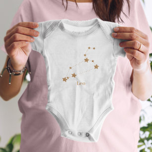 Modern Zodiac Sign Gold Leo Element Fire Romper