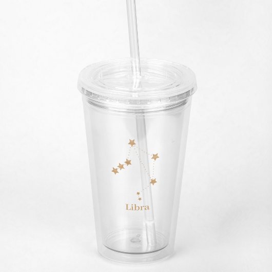 Modern Zodiac Sign Gold Libra | Element Air Acryl Drinkbeker