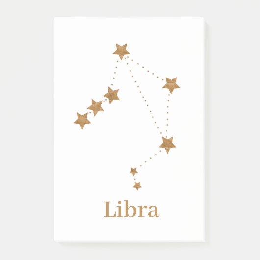 Modern Zodiac Sign Gold Libra | Element Air Post-it® Notes (Voorkant)
