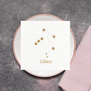 Modern Zodiac Sign Gold Libra Element Air Servet