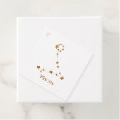 Modern Zodiac Sign Gold Pisces | Element Water Bedankjes Labels (In situ)