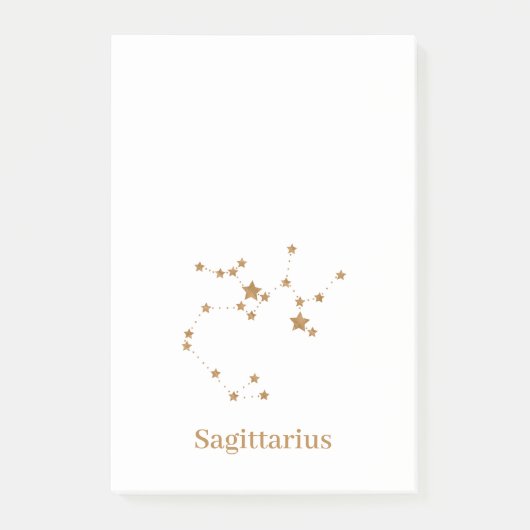 Modern Zodiac Sign Gold Sagittarius | Element Fire Post-it® Notes (Voorkant)