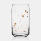 Modern Zodiac Sign Gold Scorpius | Element Water Blikvorm Glas (Achterkant)