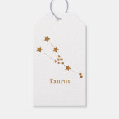 Modern Zodiac Sign Gold Taurus | Element Earth Cadeaulabel (Voorkant)