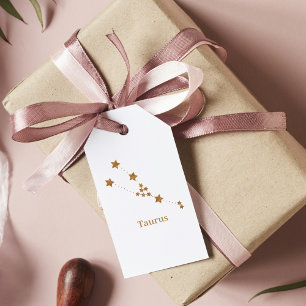 Modern Zodiac Sign Gold Taurus   Element Earth Cadeaulabel