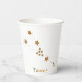 Modern Zodiac Sign Gold Taurus | Element Earth Papieren Bekers (Voorkant)
