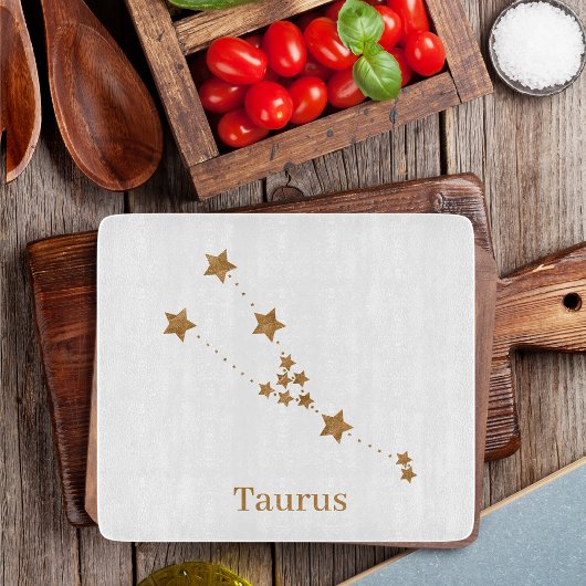 Modern Zodiac Sign Gold Taurus | Element Earth Snijplank