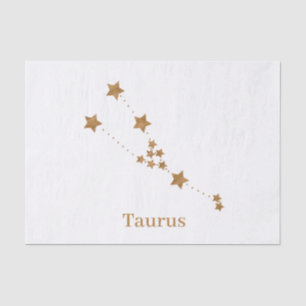 Modern Zodiac Sign Gold Taurus   Element Earth Tissuepapier